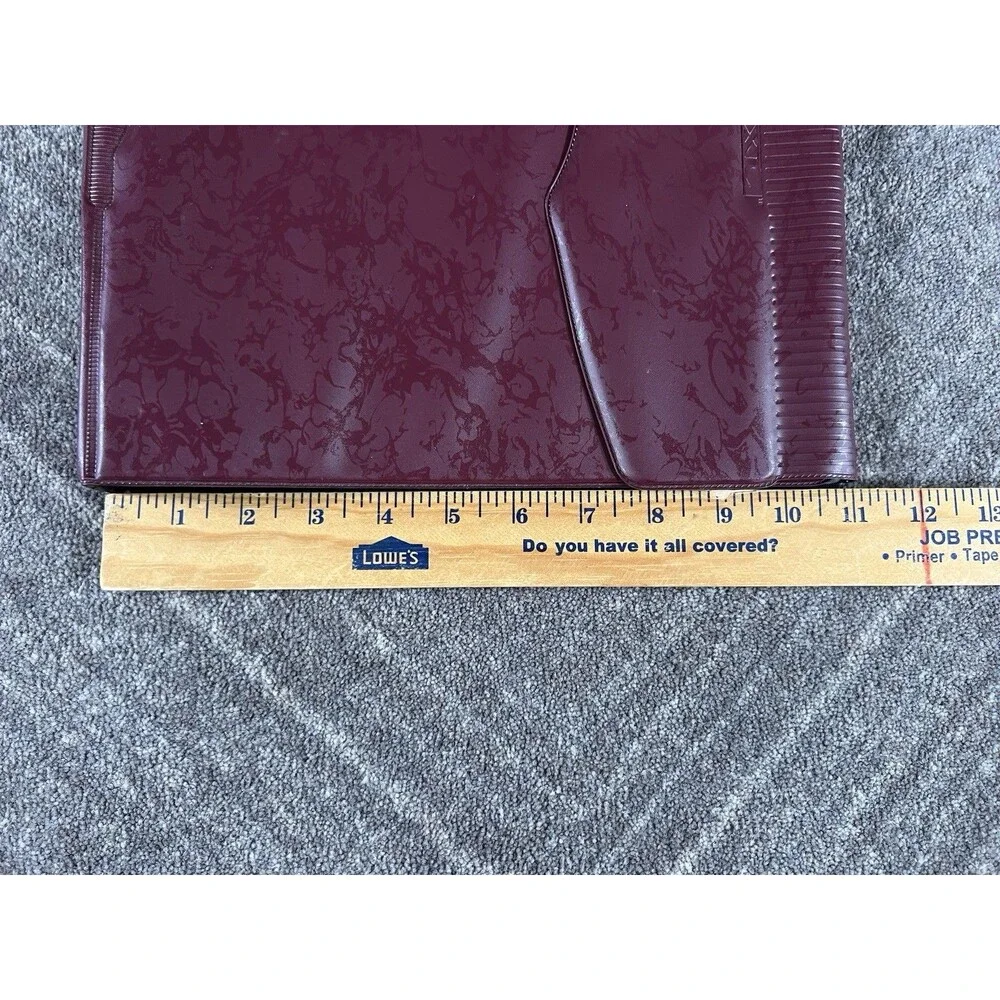 Vintage 1996 Mead Trapper Keeper XL Maroon Binder Notebook 90s w/Folder